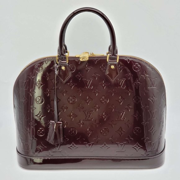 100% Authentic Louis Vuitton Alma GM Vernis Monogram Hand Bag
